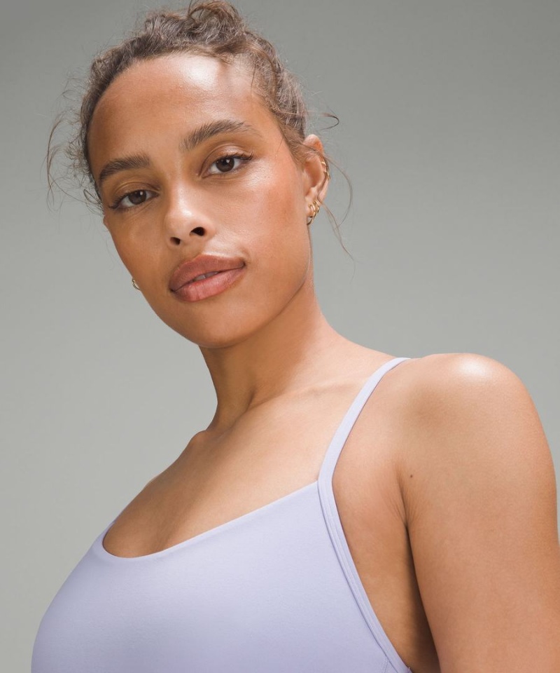 Lululemon Flow Y Bra Nulu Light Support, A–C Cups Sport BH Damen Lila | 4715GOCPW