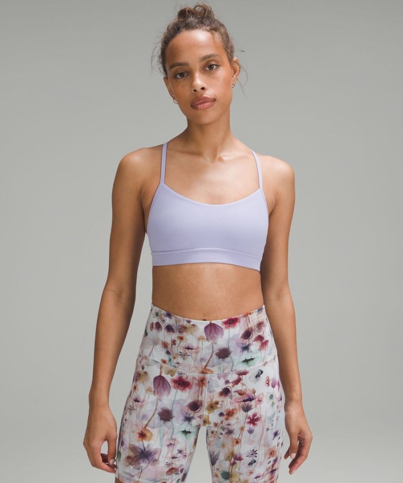 Lululemon Flow Y Bra Nulu Light Support, A–C Cups Sport BH Damen Lila | 4715GOCPW