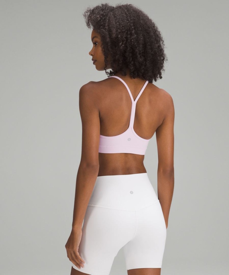 Lululemon Flow Y Bra Nulu Light Support, A–C Cups Sport BH Damen Rosa | 8597UHOCQ