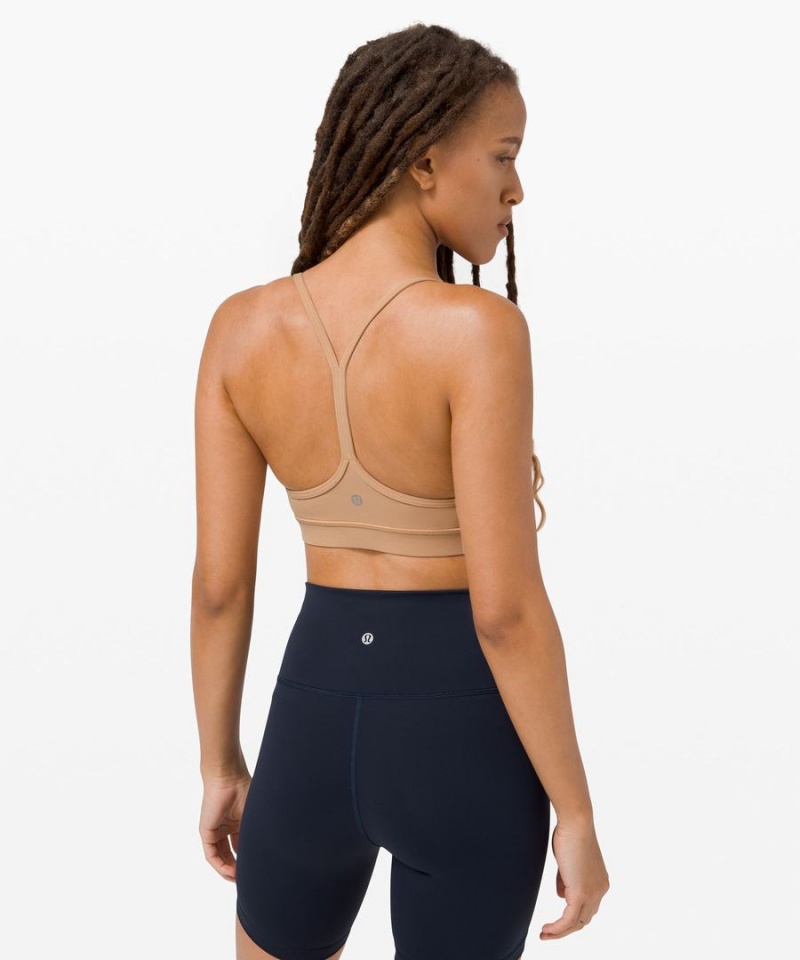 Lululemon Flow Y Bra Nulu Light Support, A–C Cups Sport BH Damen Khaki | 3528BNCTP