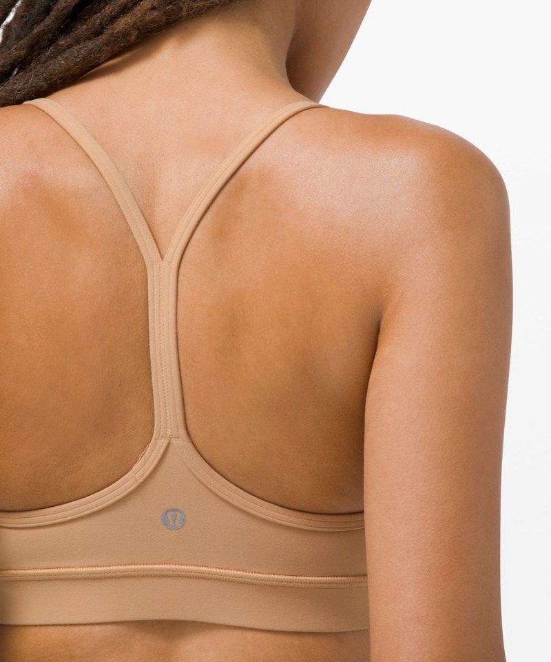 Lululemon Flow Y Bra Nulu Light Support, A–C Cups Sport BH Damen Khaki | 3528BNCTP