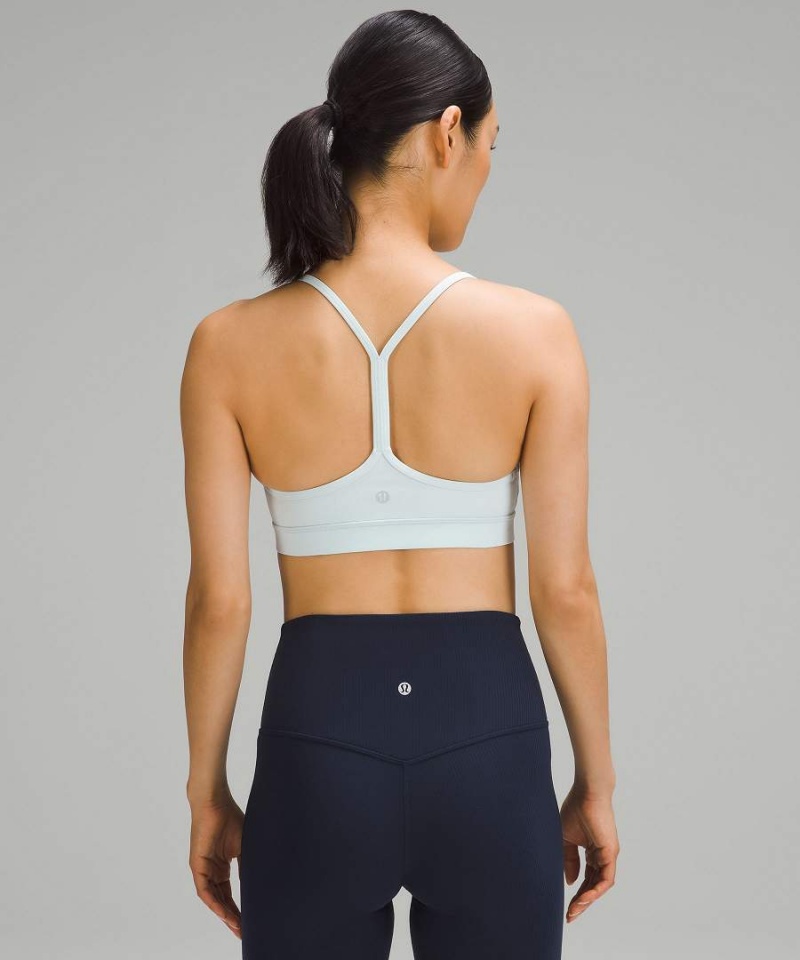 Lululemon Flow Y Bra Nulu Light Support, A–C Cups Sport BH Damen Blau | 9518NPJCH