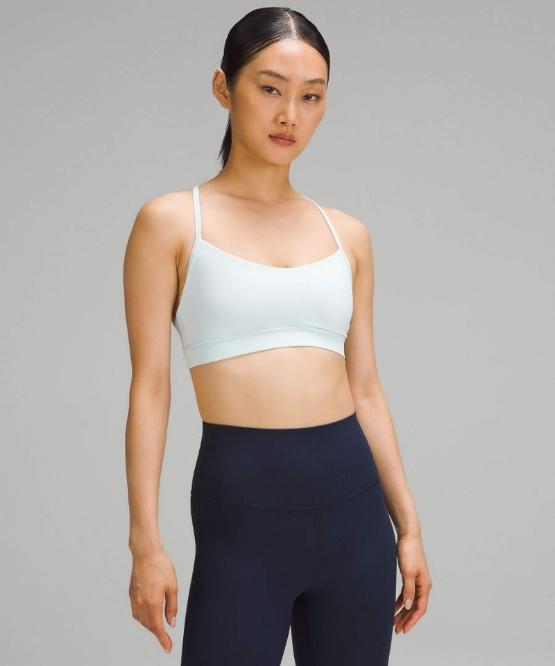 Lululemon Flow Y Bra Nulu Light Support, A–C Cups Sport BH Damen Blau | 9518NPJCH