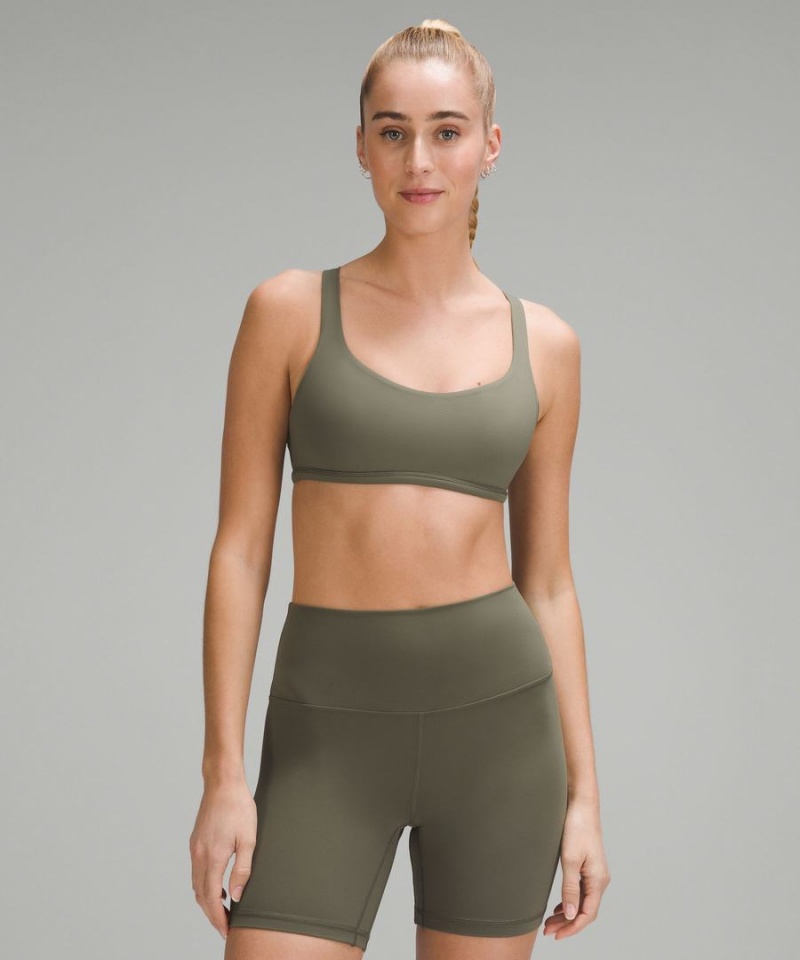 Lululemon Free to Be Bra - Wild Light Support, A/B Cup Sport BH Damen Grün | 8392WBHQZ