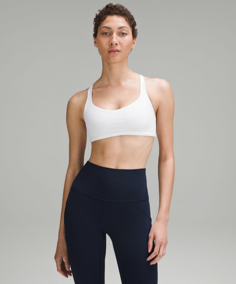 Lululemon Free to Be Bra - Wild Light Support, A/B Cup Sport BH Damen Weiß | 6298ZLKVC