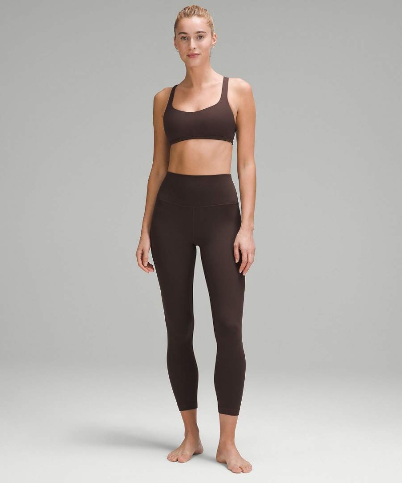 Lululemon Free to Be Bra - Wild Light Support, A/B Cup Sport BH Damen Schokolade | 7234NTLDG