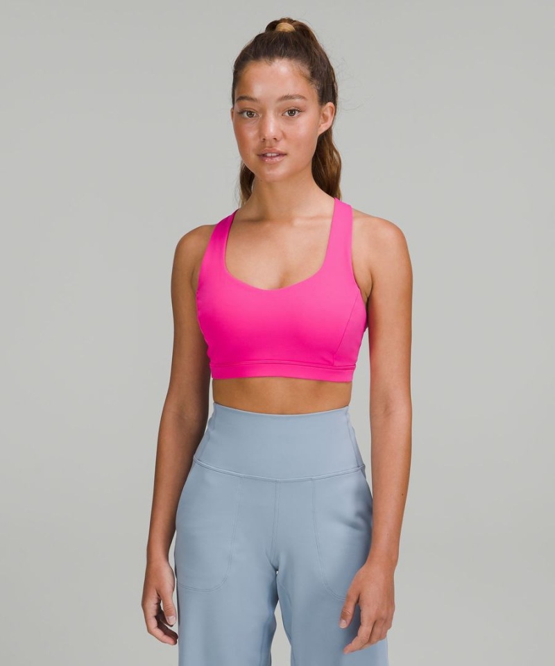 Lululemon Free to Be Serene Bra Light Support, C/D Cup Sport BH Damen Rosa Grau | 5340VLTDI