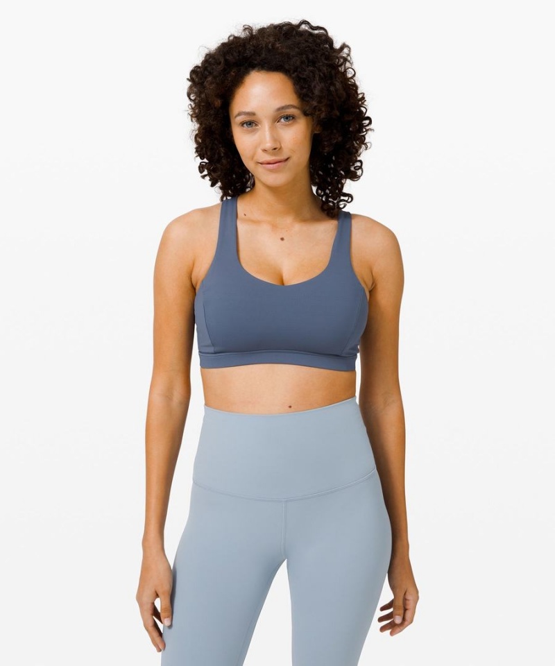 Lululemon Free to Be Serene Bra Light Support, C/D Cup Sport BH Damen Blau | 5082PMJDL