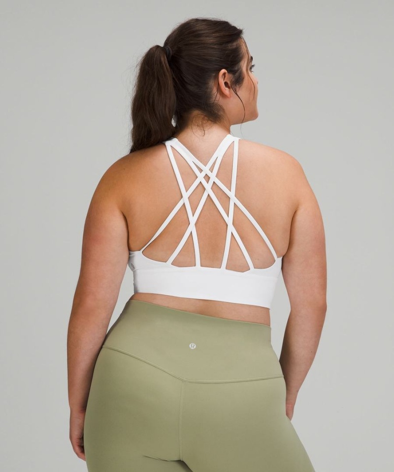 Lululemon Free to Be Serene Longline Bra Light Support, C/D Cup Sport BH Damen Weiß | 7314FXRND