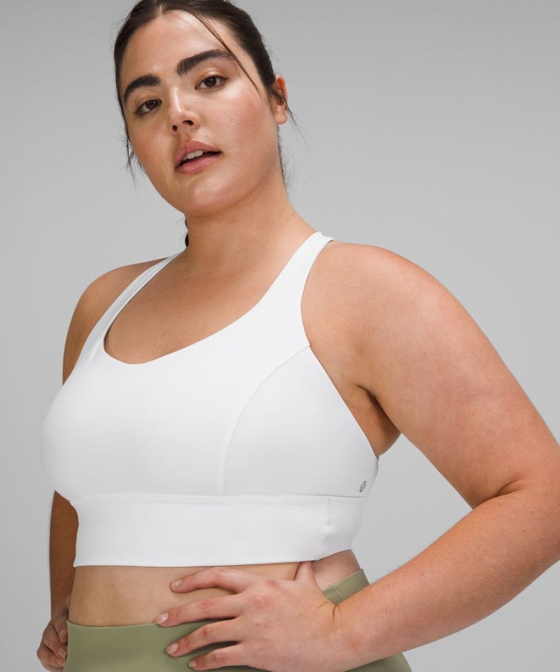 Lululemon Free to Be Serene Longline Bra Light Support, C/D Cup Sport BH Damen Weiß | 7314FXRND