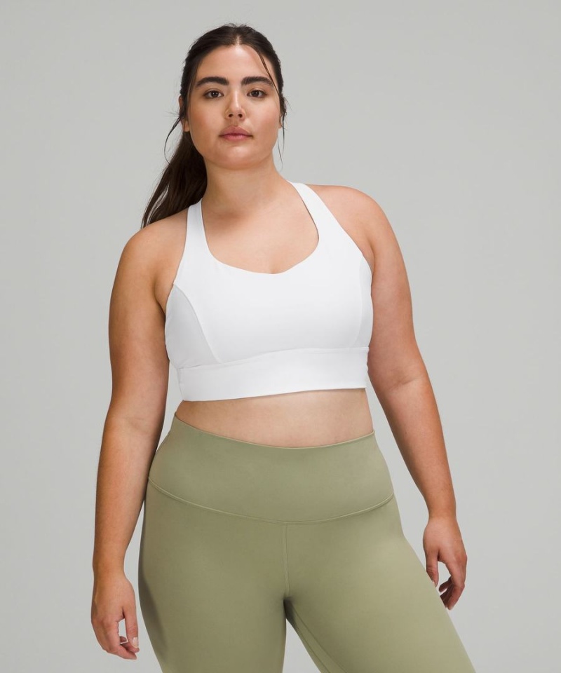 Lululemon Free to Be Serene Longline Bra Light Support, C/D Cup Sport BH Damen Weiß | 7314FXRND