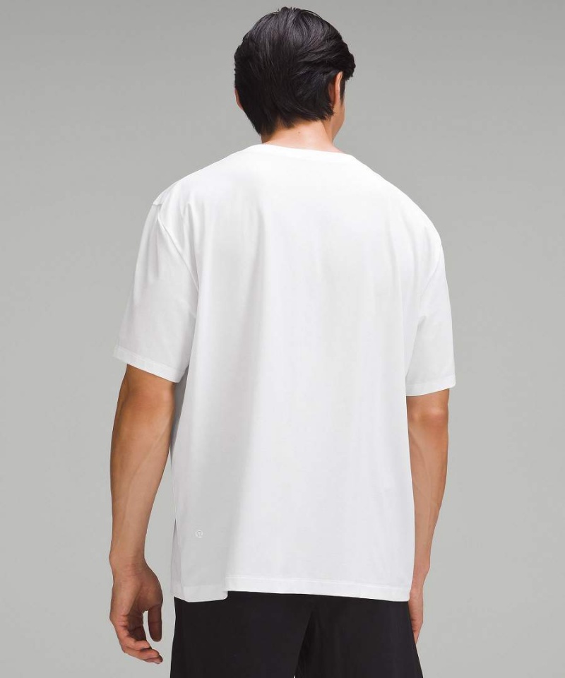 Lululemon Fundamental Oversized Pocket T-shirts Herren Weiß | 1678KISMD