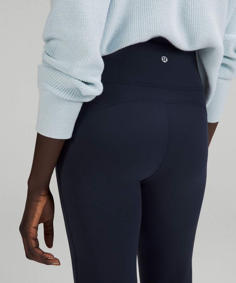 Lululemon Groove Super-High-Rise Flared Nulu Regular Leggings Damen Navy | 4806ZWAHK