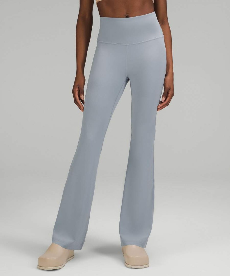 Lululemon Groove Super-High-Rise Flared Nulu Regular Leggings Damen Hellblau | 8569KZRGP