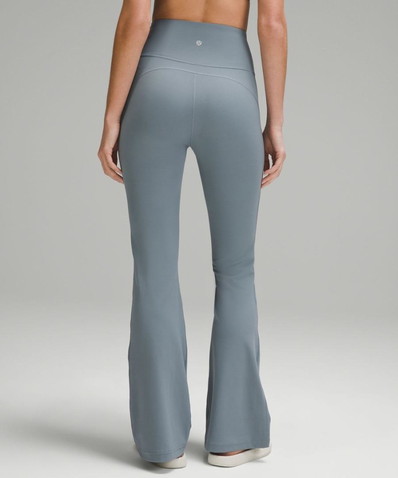 Lululemon Groove Super-High-Rise Flared Nulu Regular Leggings Damen Blau | 0352YRWQP