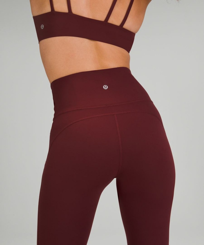 Lululemon Groove Super-High-Rise Flared Nulu Regular Leggings Damen Rot Bordeaux | 3487QCFDK