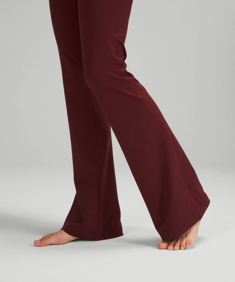 Lululemon Groove Super-High-Rise Flared Nulu Regular Leggings Damen Rot Bordeaux | 3487QCFDK