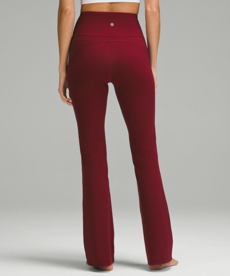 Lululemon Groove Super-High-Rise Flared Nulu Regular Leggings Damen Rot Bordeaux | 8142QJSRU