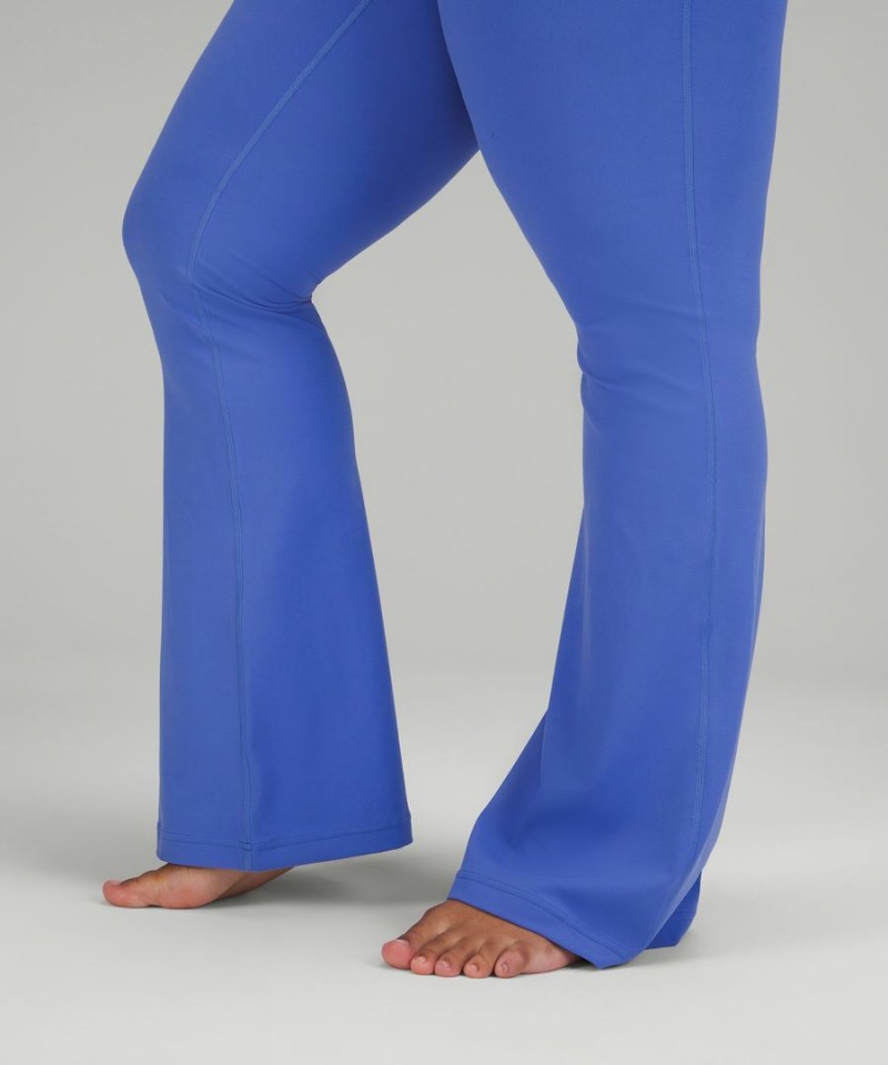 Lululemon Groove Super-High-Rise Flared Nulu Regular Leggings Damen Indigo | 7610ZUFBP