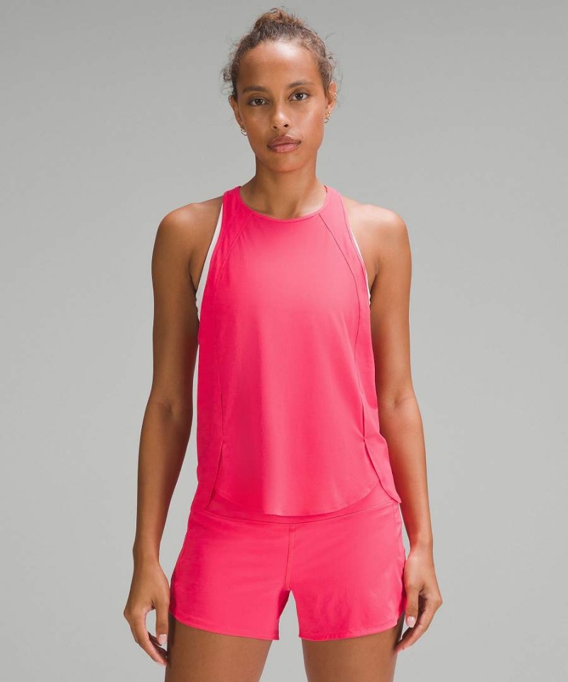 Lululemon High-Ventilation Lauf Tanktop Damen Rot | 3270MIDBV