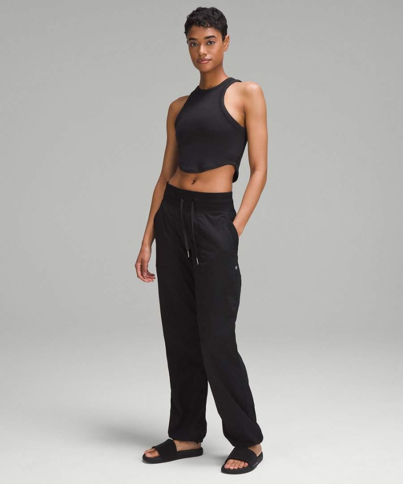 Lululemon Hold Tight Cropped Tanktop Damen Schwarz | 3467XAIMJ