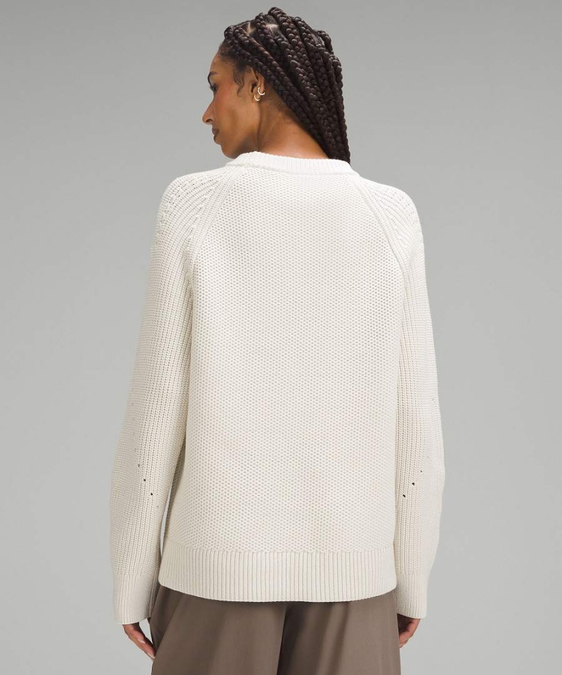 Lululemon Honeycomb Crewneck Pullover Damen Beige | 0453XRIYN