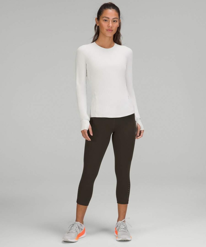 Lululemon It's Rulu Gerippt Langarmhemd Damen Weiß | 5310YZSHC