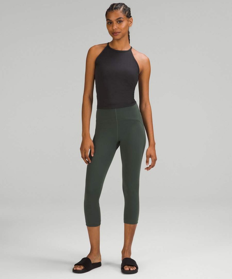 Lululemon Laufschuhe High-Neck Yoga Tanktop Damen Schwarz | 6201UZKAF