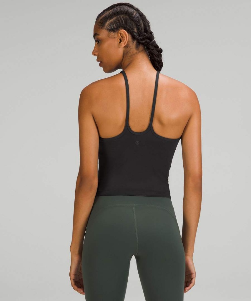 Lululemon Laufschuhe High-Neck Yoga Tanktop Damen Schwarz | 6201UZKAF