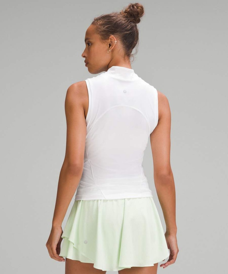 Lululemon Laufschuhe Nulux Mock-Neck Tanktop Damen Weiß | 6159WQNPC