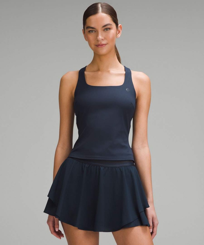 Lululemon Laufschuhe Tennis Tanktop Damen Navy | 0128FPJBY