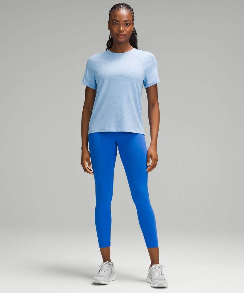 Lululemon License to Train Klassische-Fit T-shirts Damen Blau | 8431UXLCF