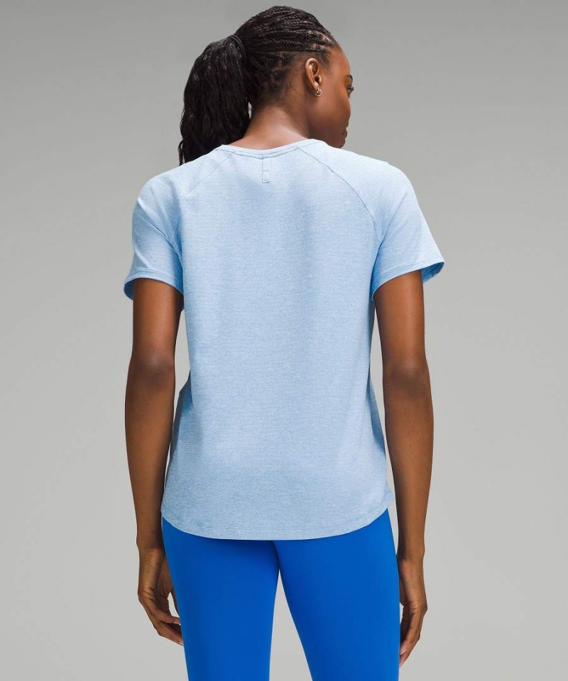 Lululemon License to Train Klassische-Fit T-shirts Damen Blau | 8431UXLCF