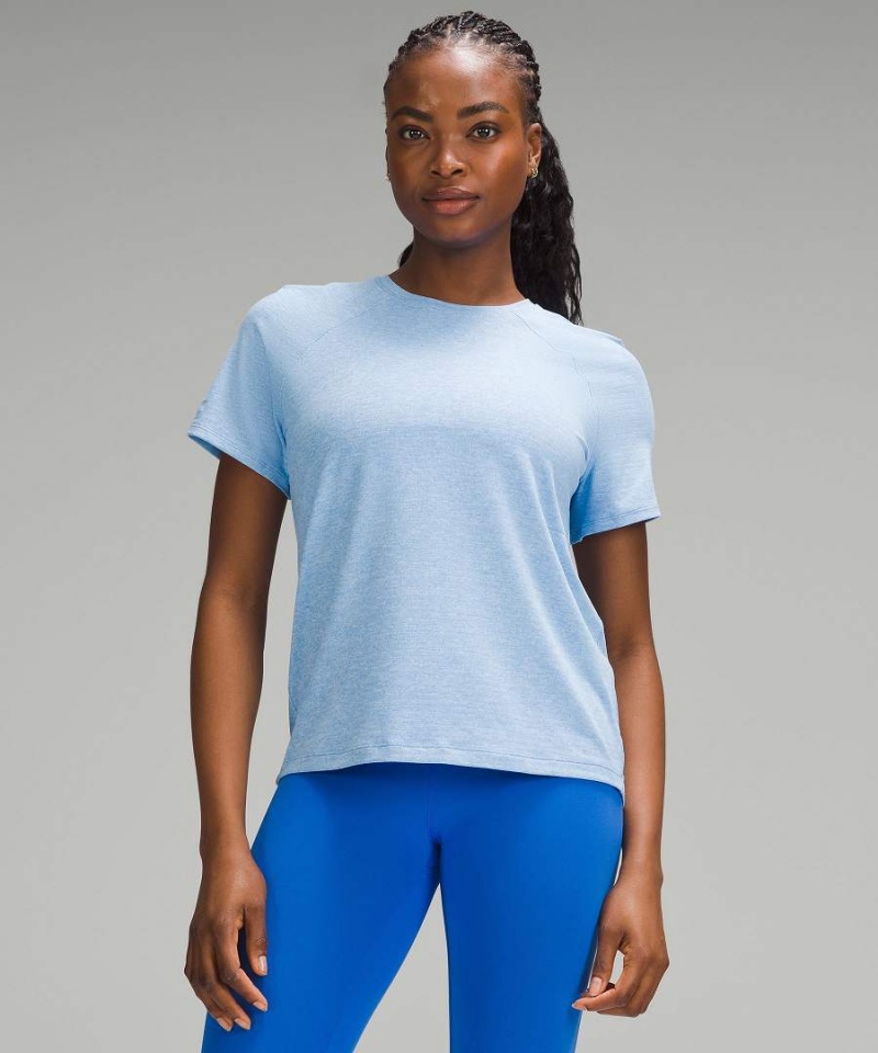 Lululemon License to Train Klassische-Fit T-shirts Damen Blau | 8431UXLCF