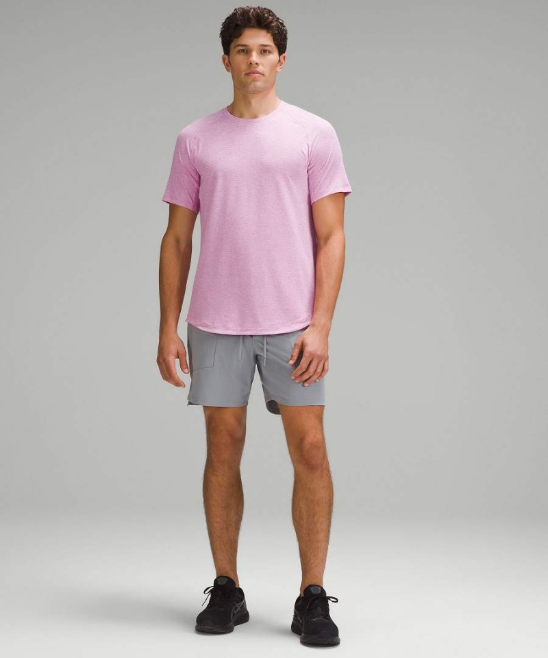 Lululemon License to Train Kurzes-Sleeve T-shirts Herren Lila | 2417PBNYX