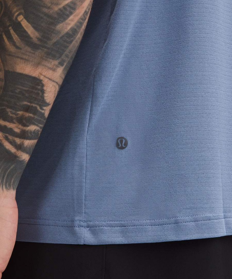 Lululemon License to Train Relaxed Kurzes-Sleeve T-shirts Herren Blau | 0312AFGPL