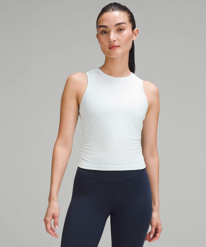 Lululemon License to Train Tight-Fit Tanktop Damen Blau | 7142ZLJKX