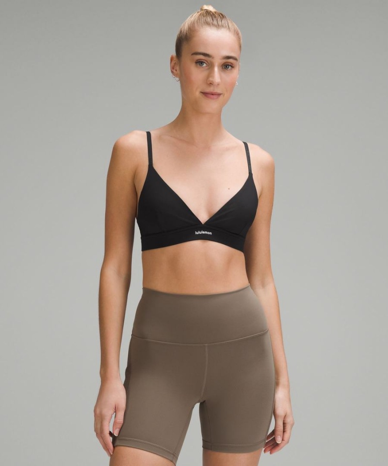 Lululemon License to Train Triangle Bra Light Support, A/B Cup Sport BH Damen Schwarz | 1769ICWNP