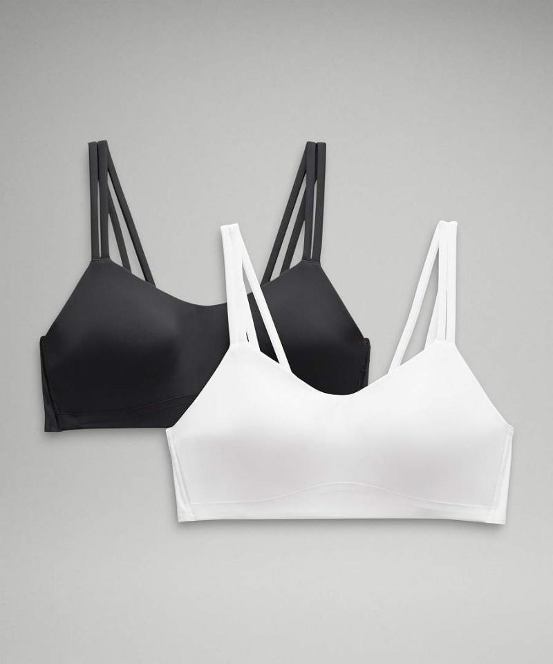 Lululemon Like a Cloud Bra 2 Pack Light Support, B/C Cup Sport BH Damen Schwarz Weiß | 4763UKEDO