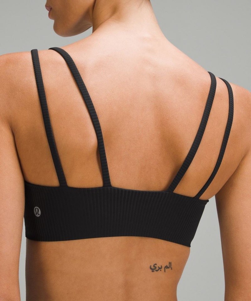 Lululemon Like a Cloud Gerippt Bra Light Support, B/C Cup Sport BH Damen Schwarz | 7596ZFSQK