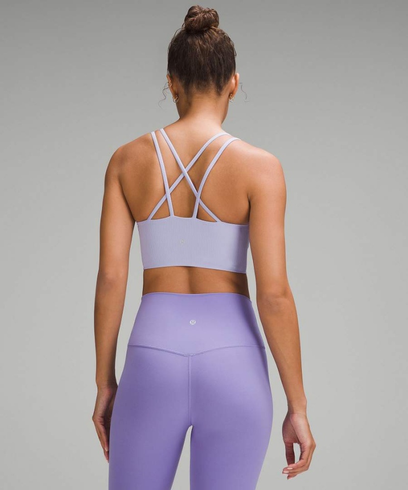 Lululemon Like a Cloud Gerippt Longline Bra Light Support, B/C Cup Sport BH Damen Lila | 2967BYIFQ