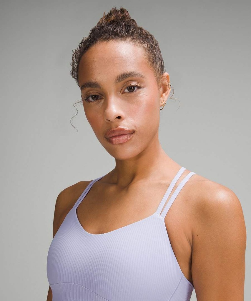 Lululemon Like a Cloud Gerippt Longline Bra Light Support, B/C Cup Sport BH Damen Lila | 2967BYIFQ