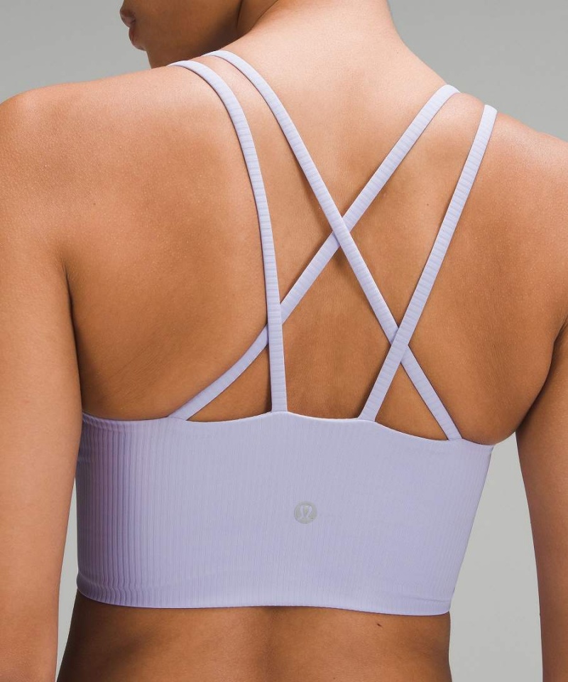 Lululemon Like a Cloud Gerippt Longline Bra Light Support, B/C Cup Sport BH Damen Lila | 2967BYIFQ