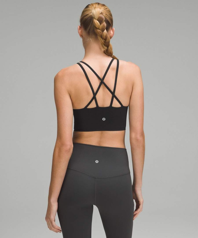 Lululemon Like a Cloud High-Neck Longline Bra Light Support, B/C Cup Sport BH Damen Schwarz | 1250SQRIW