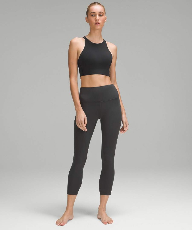 Lululemon Like a Cloud High-Neck Longline Bra Light Support, B/C Cup Sport BH Damen Schwarz | 1250SQRIW