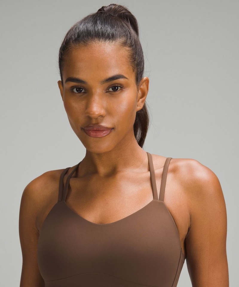 Lululemon Like a Cloud Longline Bra Light Support, B/C Cup Sport BH Damen Schokolade | 2865PNOGE