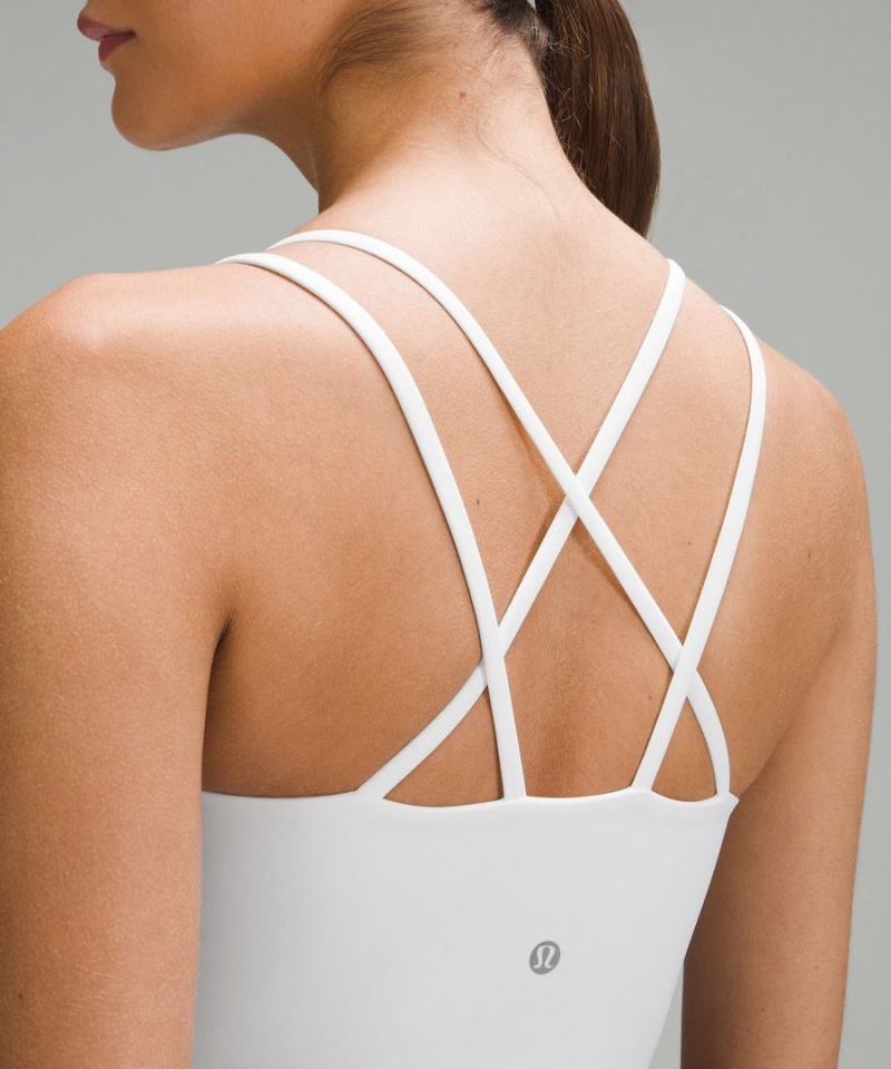 Lululemon Like a Cloud Longline Bra Light Support, B/C Cup Sport BH Damen Weiß | 6592HBYEZ