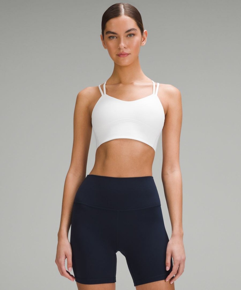 Lululemon Like a Cloud Longline Bra Light Support, B/C Cup Sport BH Damen Weiß | 6592HBYEZ