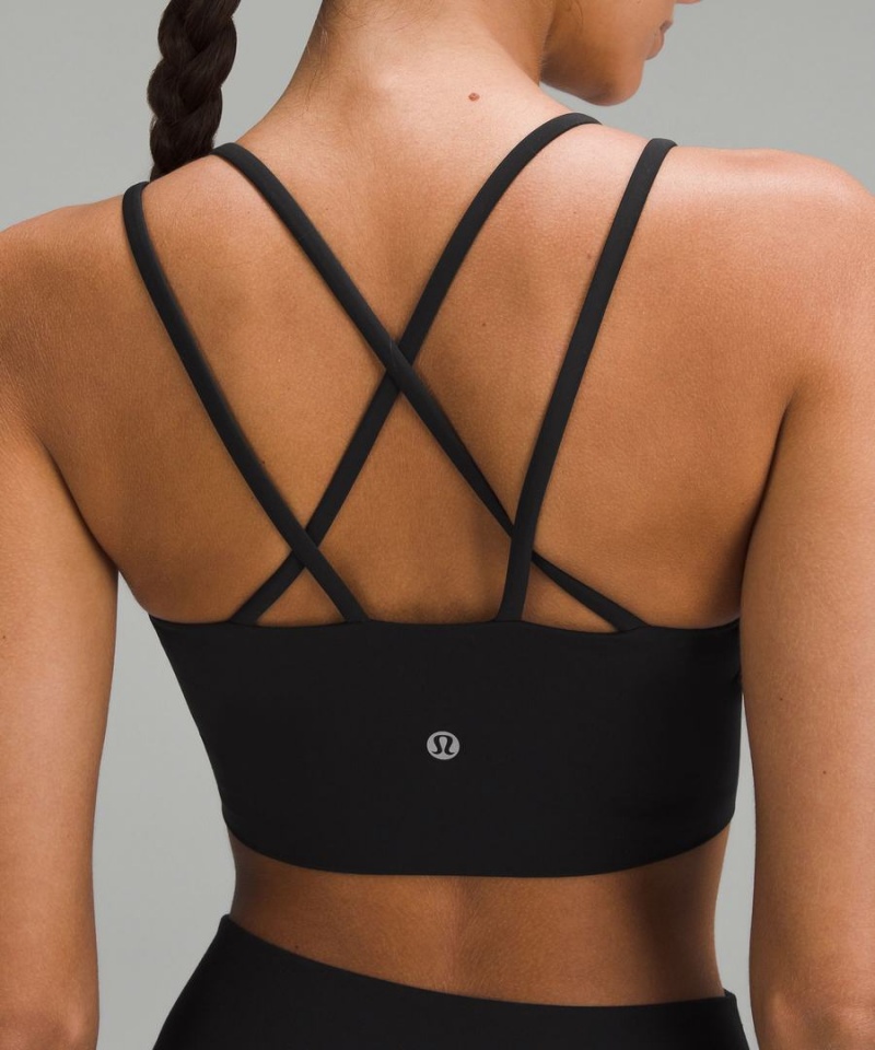 Lululemon Like a Cloud Longline Bra Light Support, B/C Cup Sport BH Damen Schwarz | 1563TNWIA