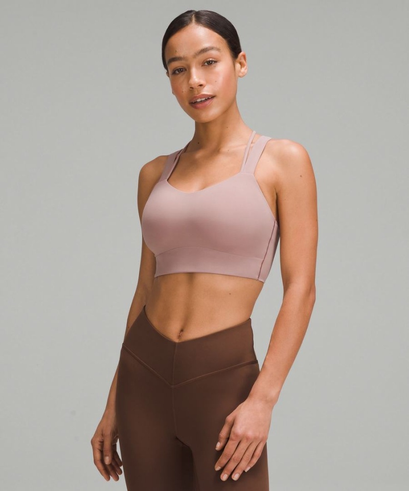 Lululemon Like a Cloud Longline Bra Light Support, D/DD Cup Sport BH Damen Rosa | 7320QDORF